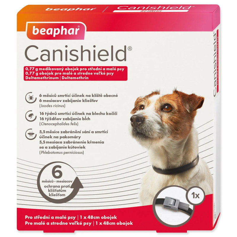 Beaphar Canishield 48cm antiparazita nyakörv közepes és kistestű kutyáknak!