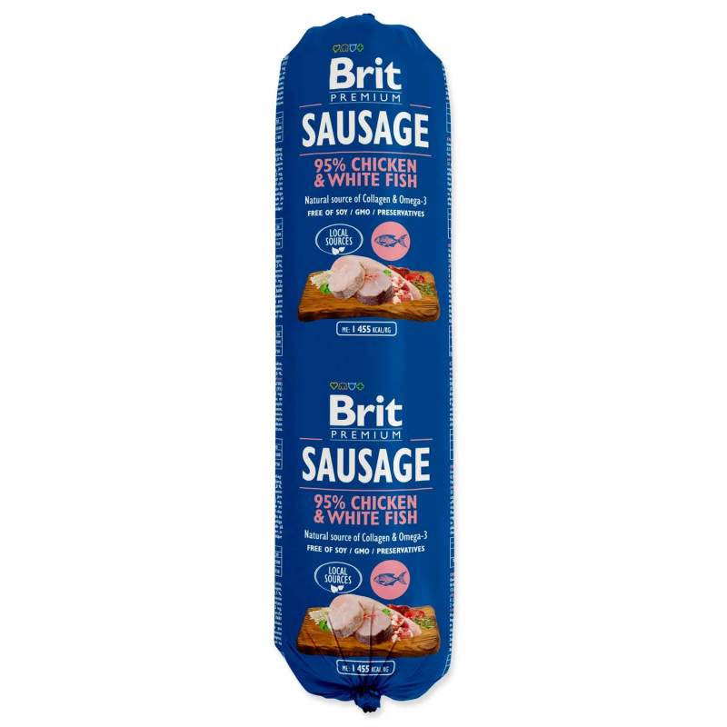 Brit Sausage csirke és fehér hal 800g