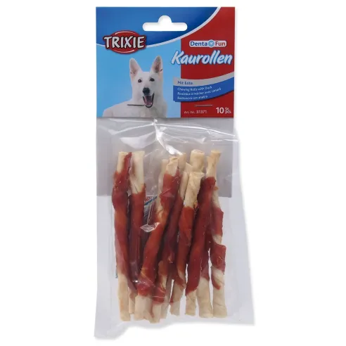 Trixie DentaFun finomság vízibivaly bőr kacsamellel bevonva, rudak 10db 80g
