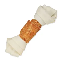 Trixie DentaFun csemege bivalybőr csont csirkehússal bevonva, 15cm 70g