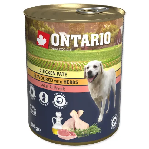 Konzerva Ontario kura s bylinkami, paté 800g