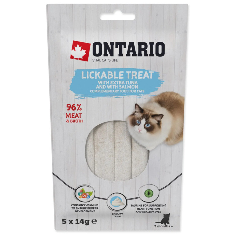 Ontario extra nyalogatós jutalomfalat tonhalas és lazacos 5x14g