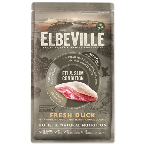 Krmivo ELBEVILLE Senior Mini Fit and Slim Condition Fresh Duck 1,4kg