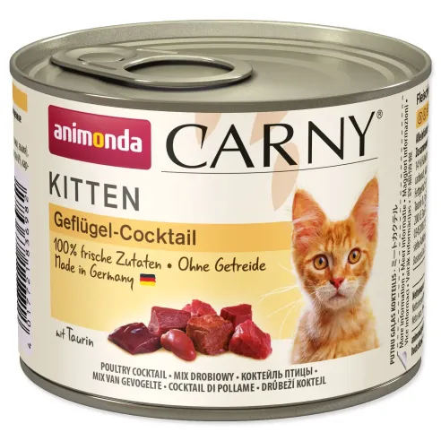 Konzerva Animonda Carny Kitten hydinová zmes 200g