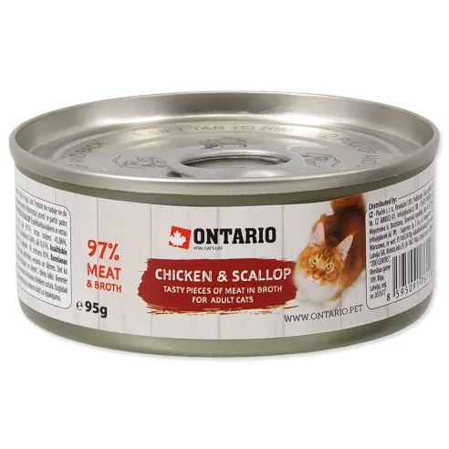 Ontario konzerv csirkedarabokkal és kagylóval 95g