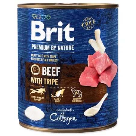 Konzerva Brit Premium by Nature hovädzie s držkami 800g