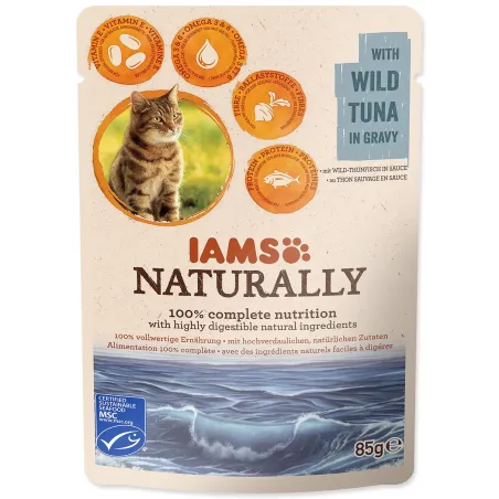 IAMS Naturally tasakos eledel tonhallal szószban 85g