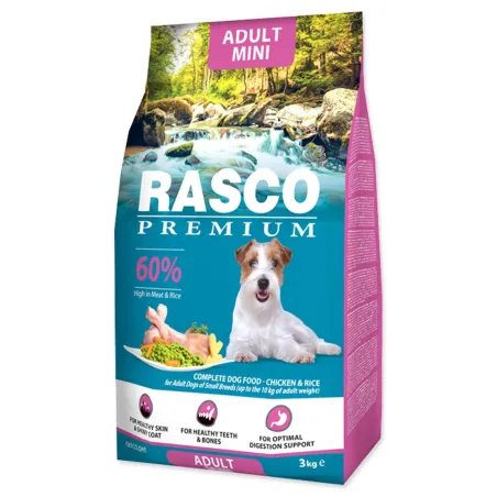 Rasco Premium Adult Mini csirke rizzsel 3kg