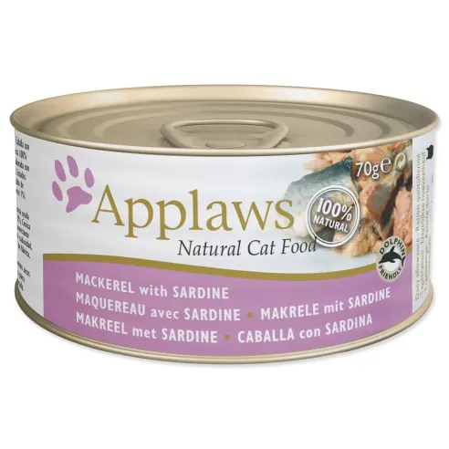 Konzerva Applaws Cat makrela a sardinky 70g