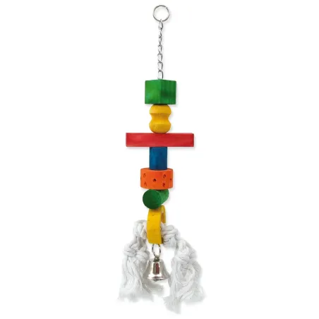 Bird Jewel Csengőfa fa függő játék kötéllel 9x50cm