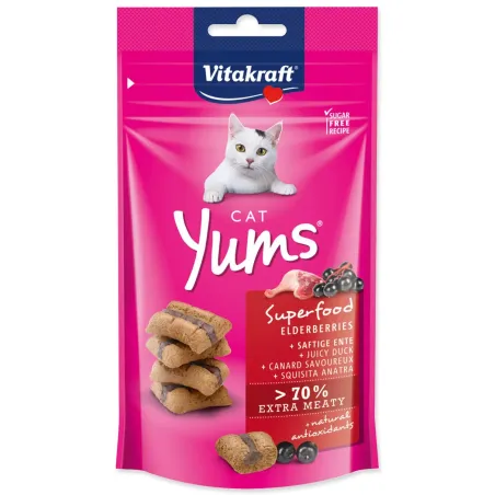 Vitakraft Cat Yums Superfood kacsával és bodzával 40g jutalomfalat