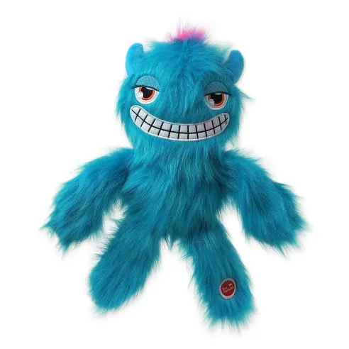 Hračka Dog Fantasy Monsters strašidlo pískacie chlpaté modré 35cm