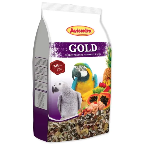 Krmivo Avicentra Gold veľký papagáj 850g