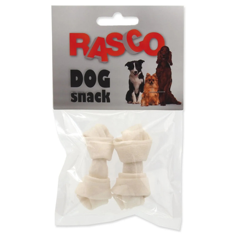 Rasco finomság fehér bivalycsont csomó 6,25cm 2db