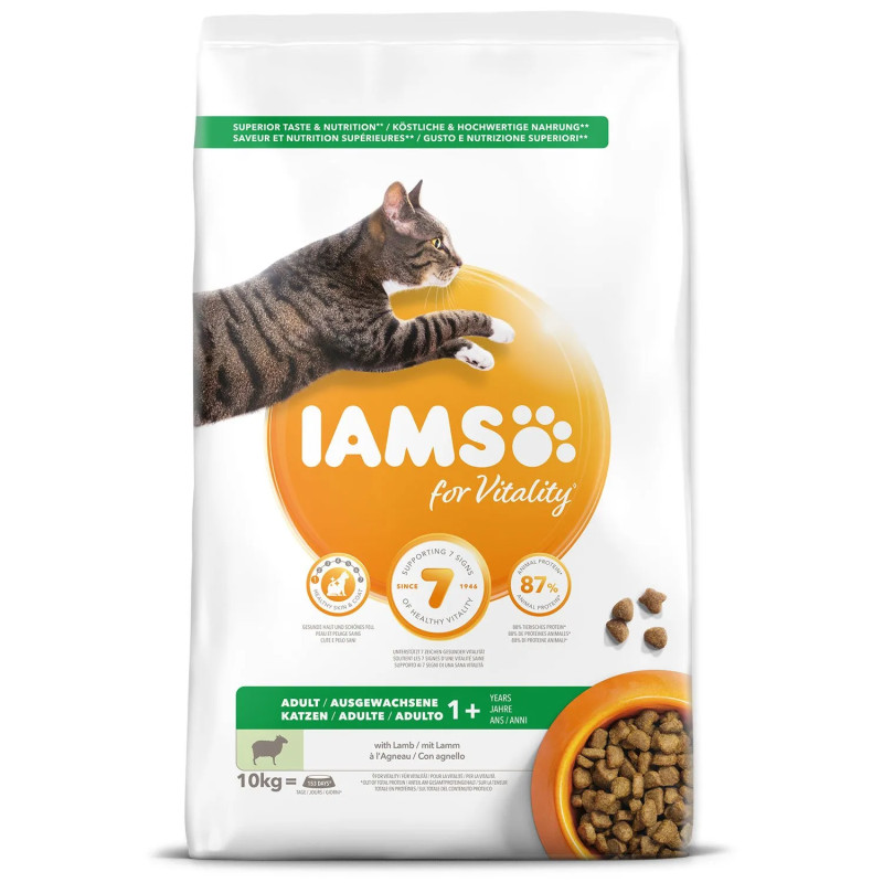 IAMS Cat Adult Lamb 10kg állateledel