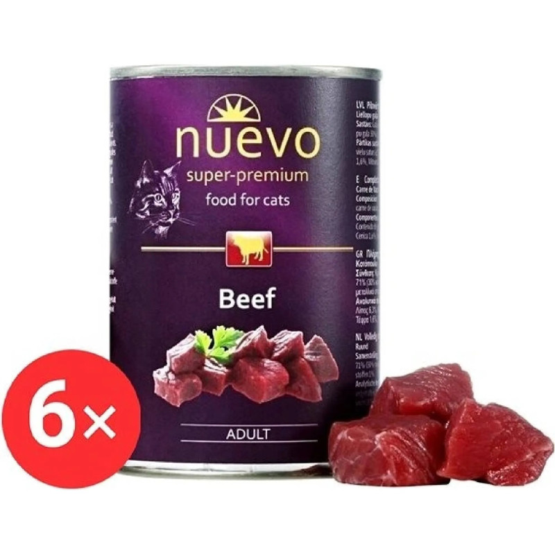 NUEVO macska Adult Marha bal. 6 x 400 g konzerv