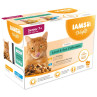 IAMS Delights Senior tengeri és szárazföldi hús falatok szószban 1020g (12x85g)