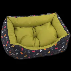 Sofa DOG FANTASY origami kutya mix fekete-zöld 65 cm