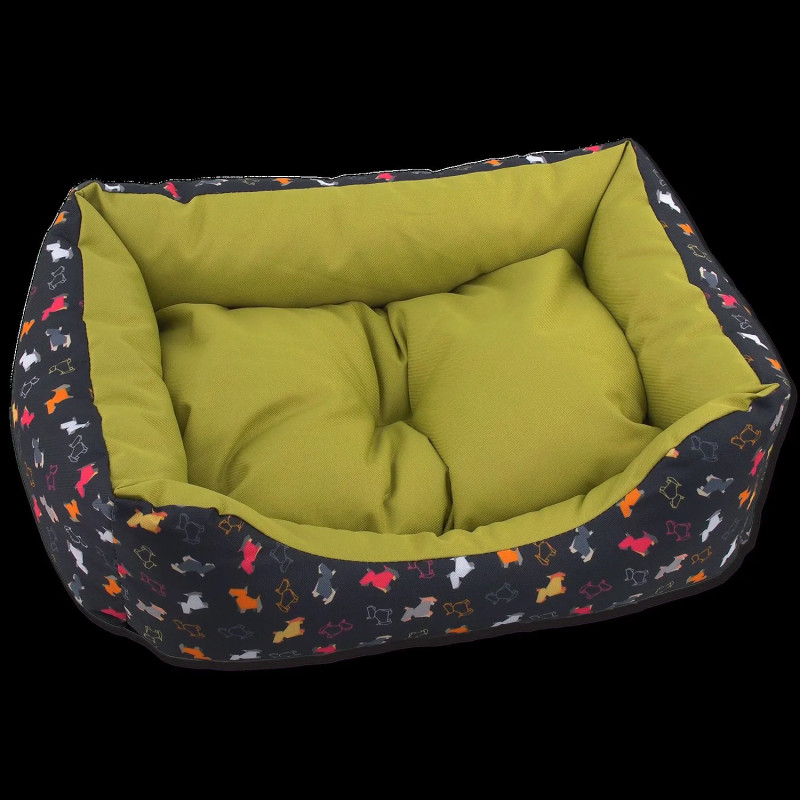 Sofa DOG FANTASY origami kutya mix fekete-zöld 65 cm