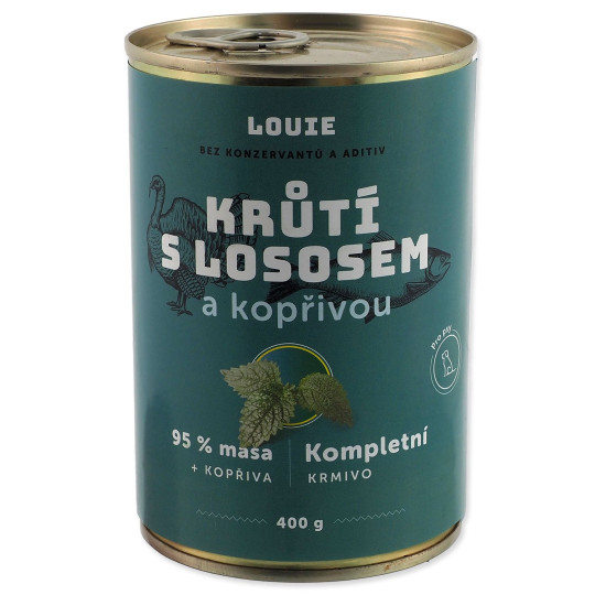 Konzerva LOUIE morčacie s lososom a žihlavou 400g