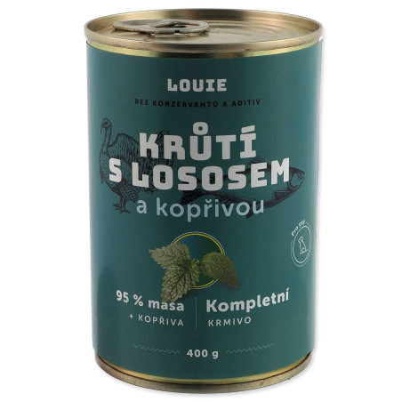 Konzerva LOUIE morčacie s lososom a žihlavou 400g