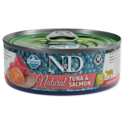 Konzerv N&D Cat Natural Tuna & Salmon 70g