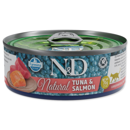 Konzerv N&D Cat Natural Tuna & Salmon 70g
