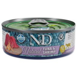 Konzerv N&D Cat Natural Tuna & Shrimp 70g