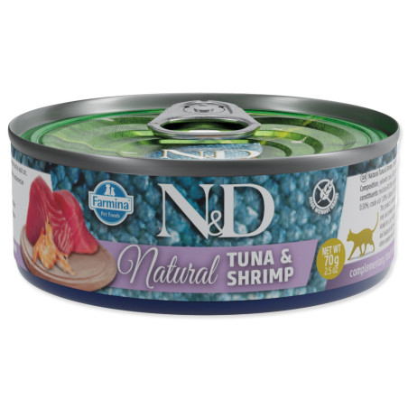 Konzerv N&D Cat Natural Tuna & Shrimp 70g