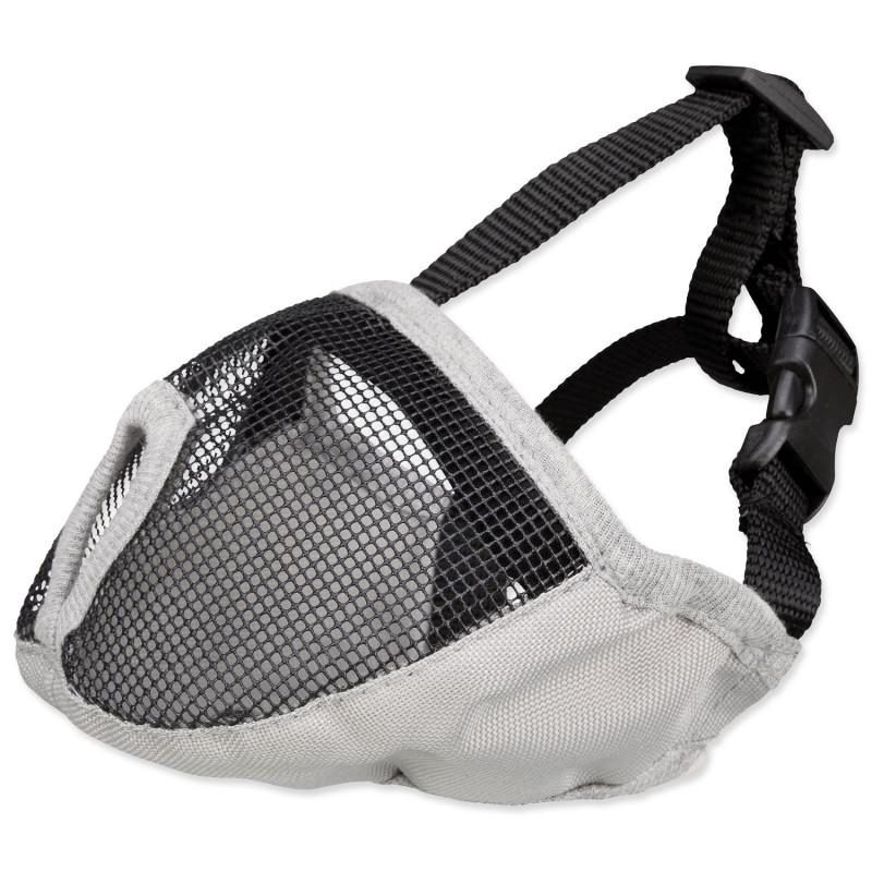 Náhubok short-nosed breeds polyester S–M 24cm šedý