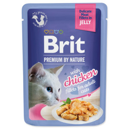 Kapsička Brit Premium by Nature kuracie filety v želé 85g