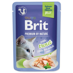 Kapsička Brit Premium by Nature pstruh filety v želé 85g