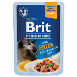 Kapsička Brit Premium by Nature tuniak filety v omáčke 85g 