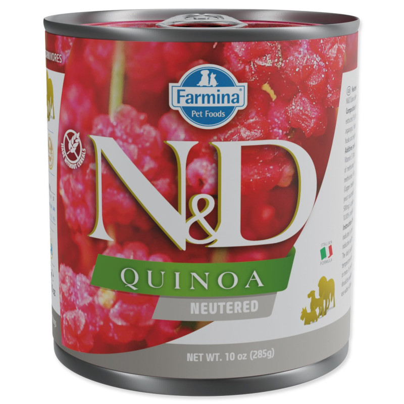 Konzerv N&D Dog Neutered Quinoa Sertés 285g