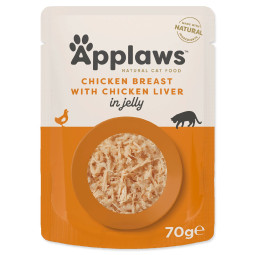 Applaws Cat tasak csirke májjal zselében 70g