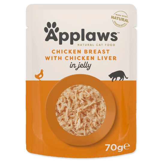 Applaws Cat tasak csirke májjal zselében 70g