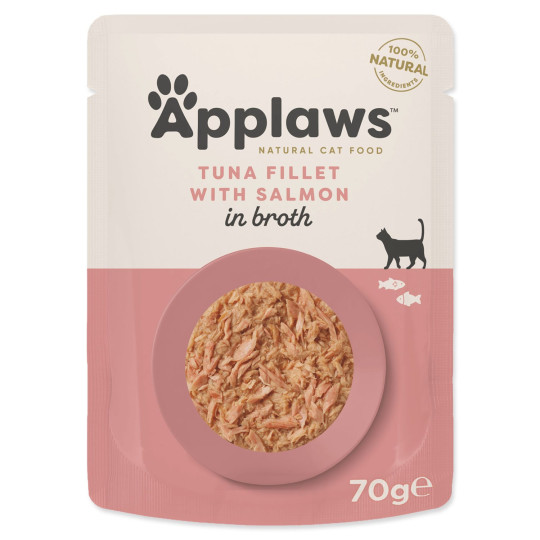 Kapsička Applaws cat tuniak a losos v želé 70g