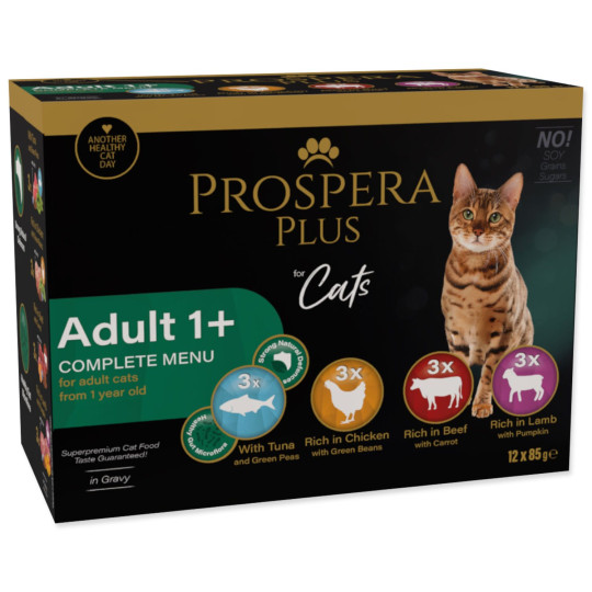 Prospera Plus Adult 1+ tasak, 12x 85g