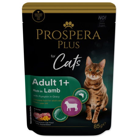 Prospera Plus tasak felnőtt 1+, bárány, tök 85g