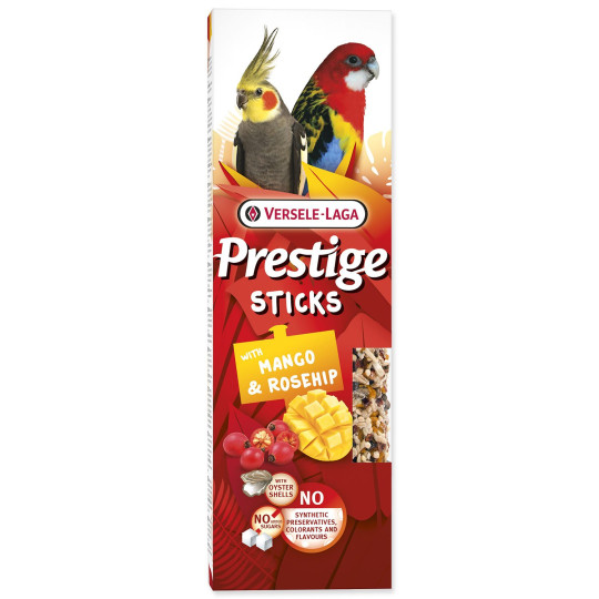 Versele-Laga Prestige nagy papagáj rudak mangóval és csipkebogyóval 140g 2db