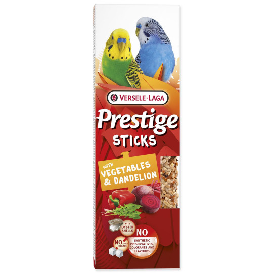 Versele-Laga Prestige rúd kismadaraknak zöldséggel és gyermekláncfűvel 60g 2db