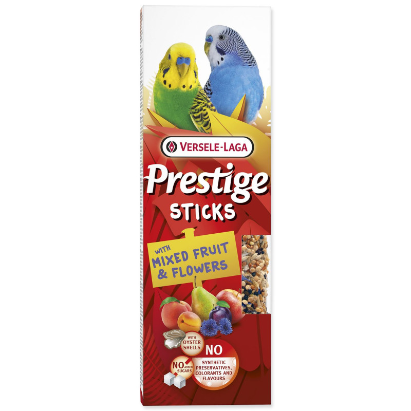 Tyčinky Versele-Laga  Prestige malý papagáj mix ovocia a kvetov 60g 2ks