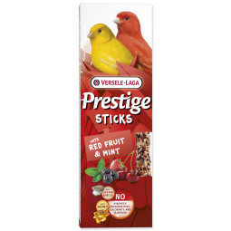 Tyčinky Versele-Laga  Prestige Sticks kanárik s červeným ovocím a mätou 60g 2ks 