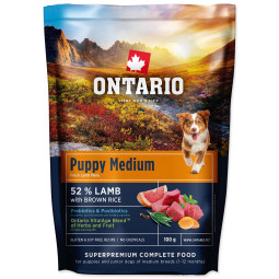 Ontario Puppy Medium Lamb & Brown Rice 0,1kg