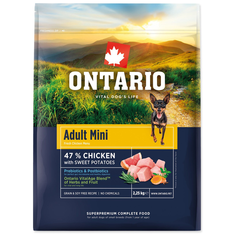 Ontario Adult Mini Chicken & Sweet Potatoes 2,25kg