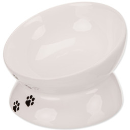 Miska Trixie zvýšená, ergonomická, keramická, biela 0.15 l/ø 13 cm