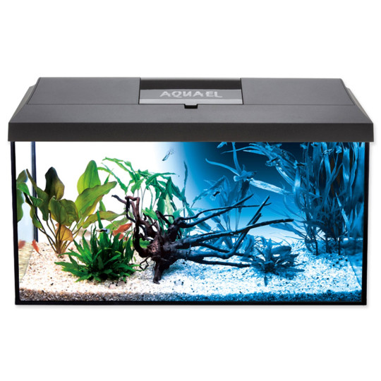 Aquael LEDDY LED Day & Night akvárium szett fekete 60x30x30cm 54l