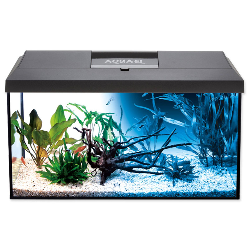 Aquael LEDDY LED Day & Night akvárium szett fekete 60x30x30cm 54l