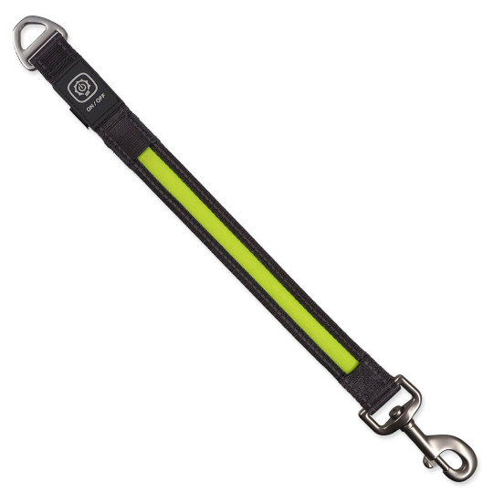 Vodítko Dog Fantasy USB LED nylonové prepínacie svietiace zelené 2,5x39cm
