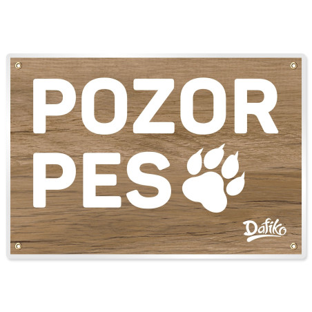 Tabuľka výstražná univerzálna pozor pes